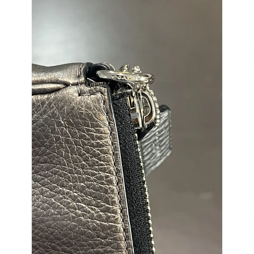 Coach Nolita Wristlet Purse Metallic Silver Chain Strap Y2K Style HTF